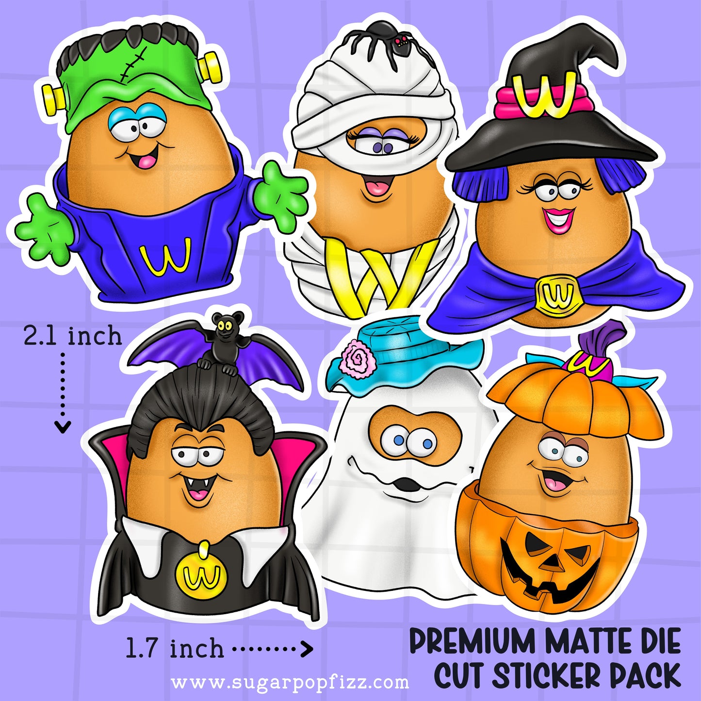 Halloween Nuggets Die Cut Sticker PACK - DCP101