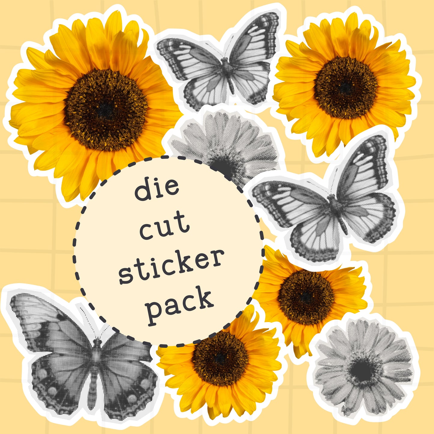 Sunflowers Die Cut Sticker PACK - DCP102