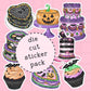 Halloween Cakes Die Cut Sticker PACK - DCP103