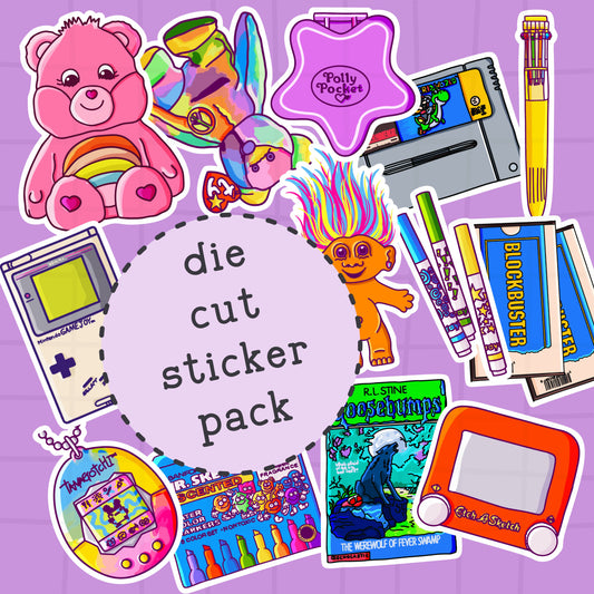90s Baby Die Cut Sticker PACK - DCP104