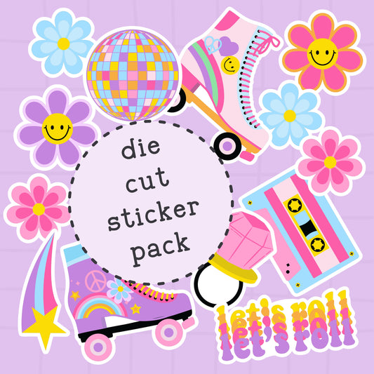 Roller Disco Die Cut Sticker PACK - DCP106