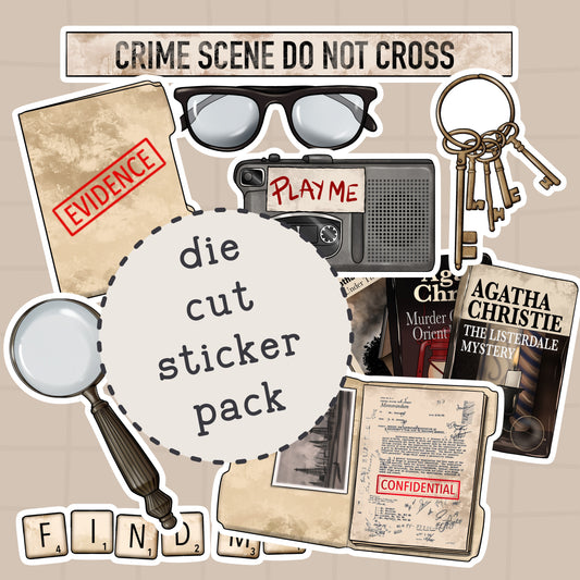 Mystery Thriller Die Cut Sticker PACK - DCP109