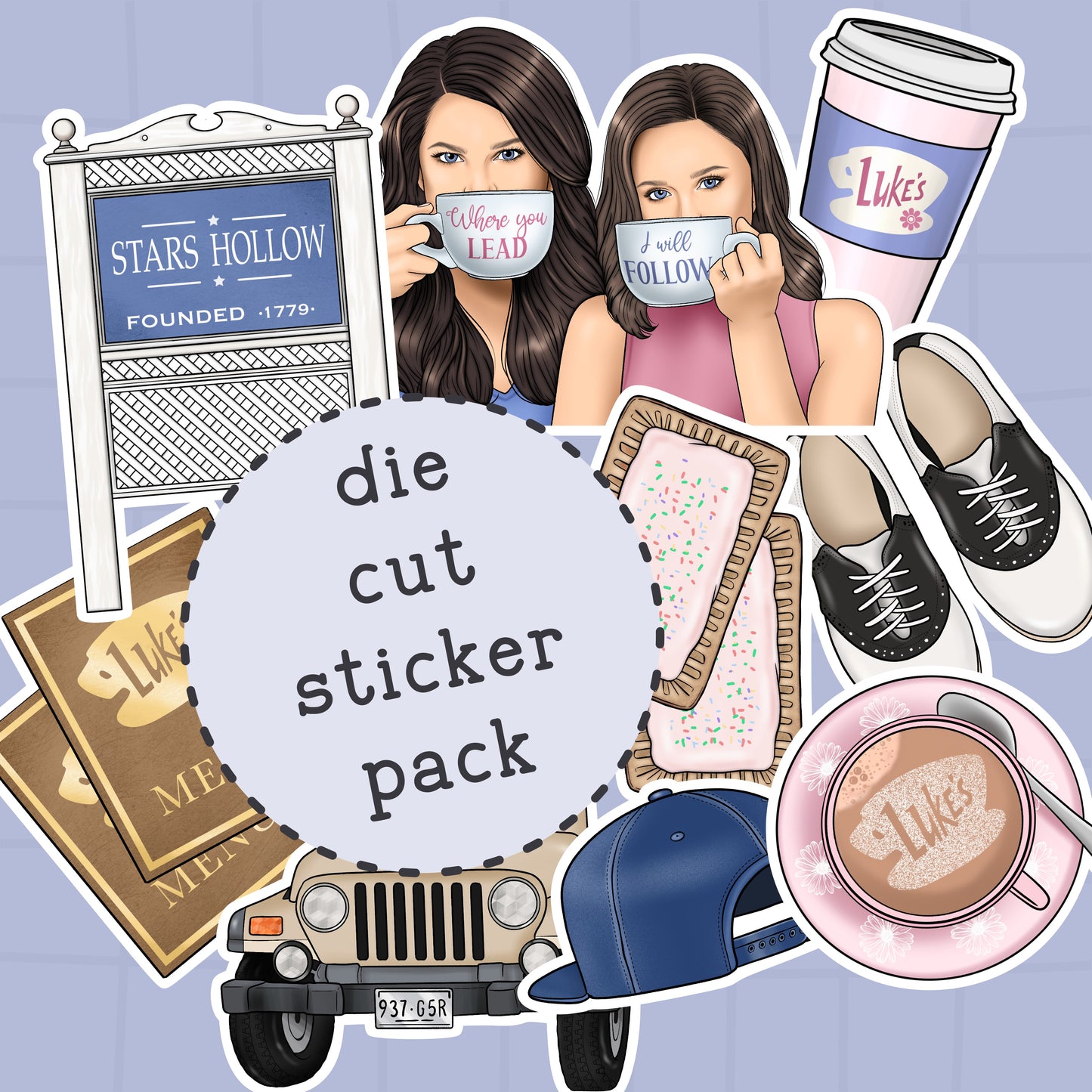 Gilmore Die Cut Sticker PACK - DCP111