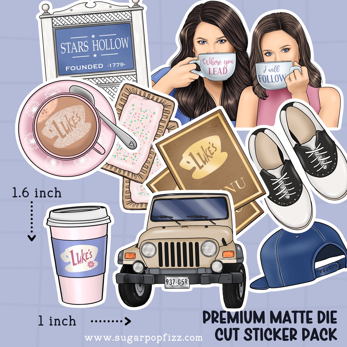 Gilmore Die Cut Sticker PACK - DCP111