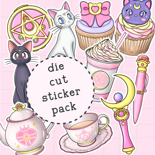 Moonie Cafe Die Cut Sticker PACK - DCP112