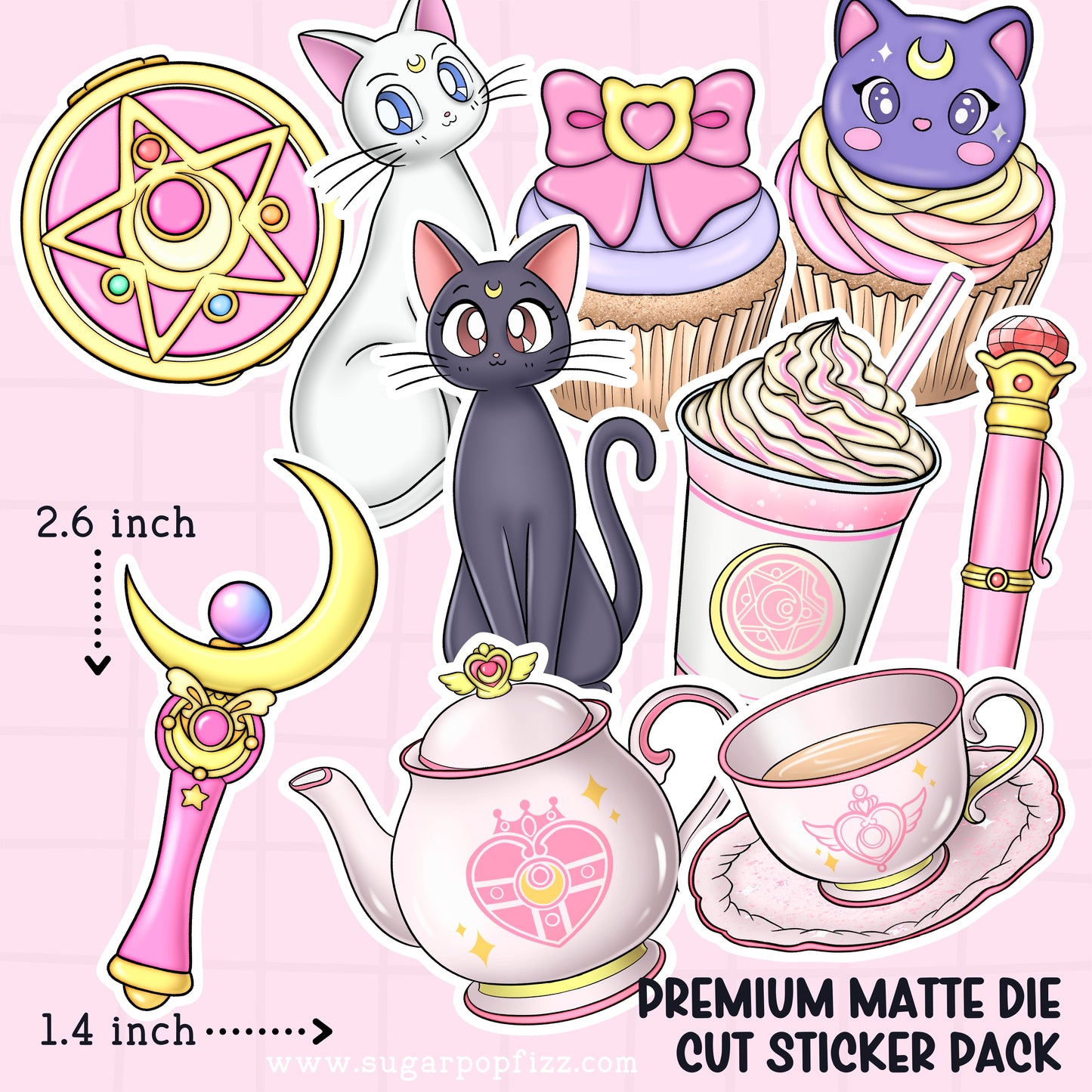 Moonie Cafe Die Cut Sticker PACK - DCP112