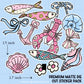 Coastal Coquette Die Cut Sticker PACK - DCP114