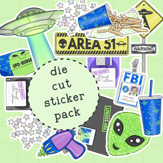 Close Encounters Die Cut Sticker PACK - DCP116