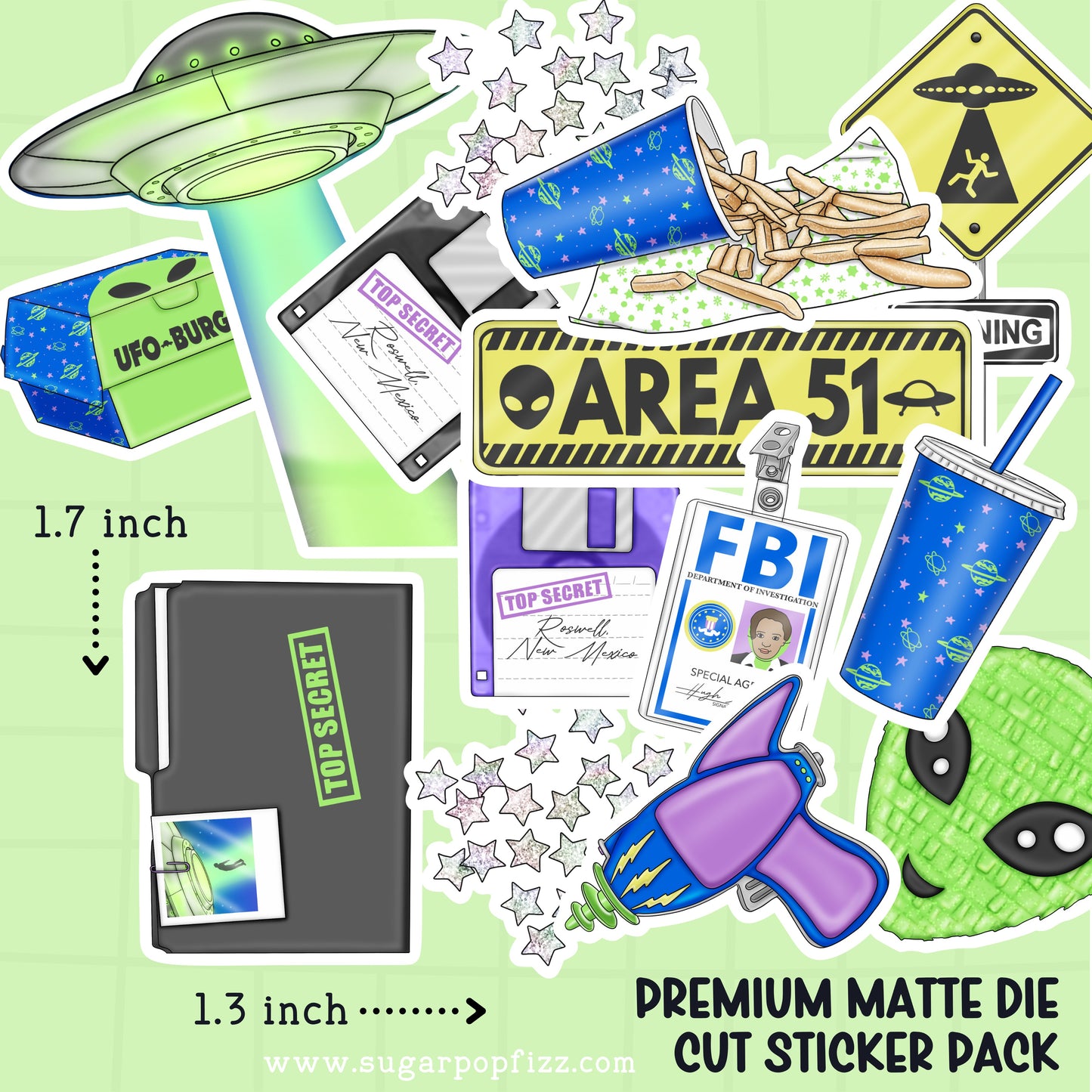Close Encounters Die Cut Sticker PACK - DCP116