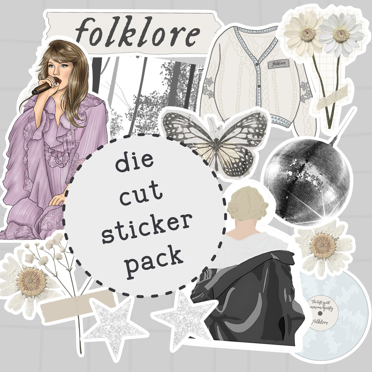 Folklore Die Cut Sticker PACK - DCP124