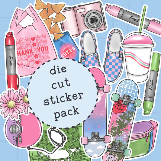 Skater Die Cut Sticker PACK - DCP130