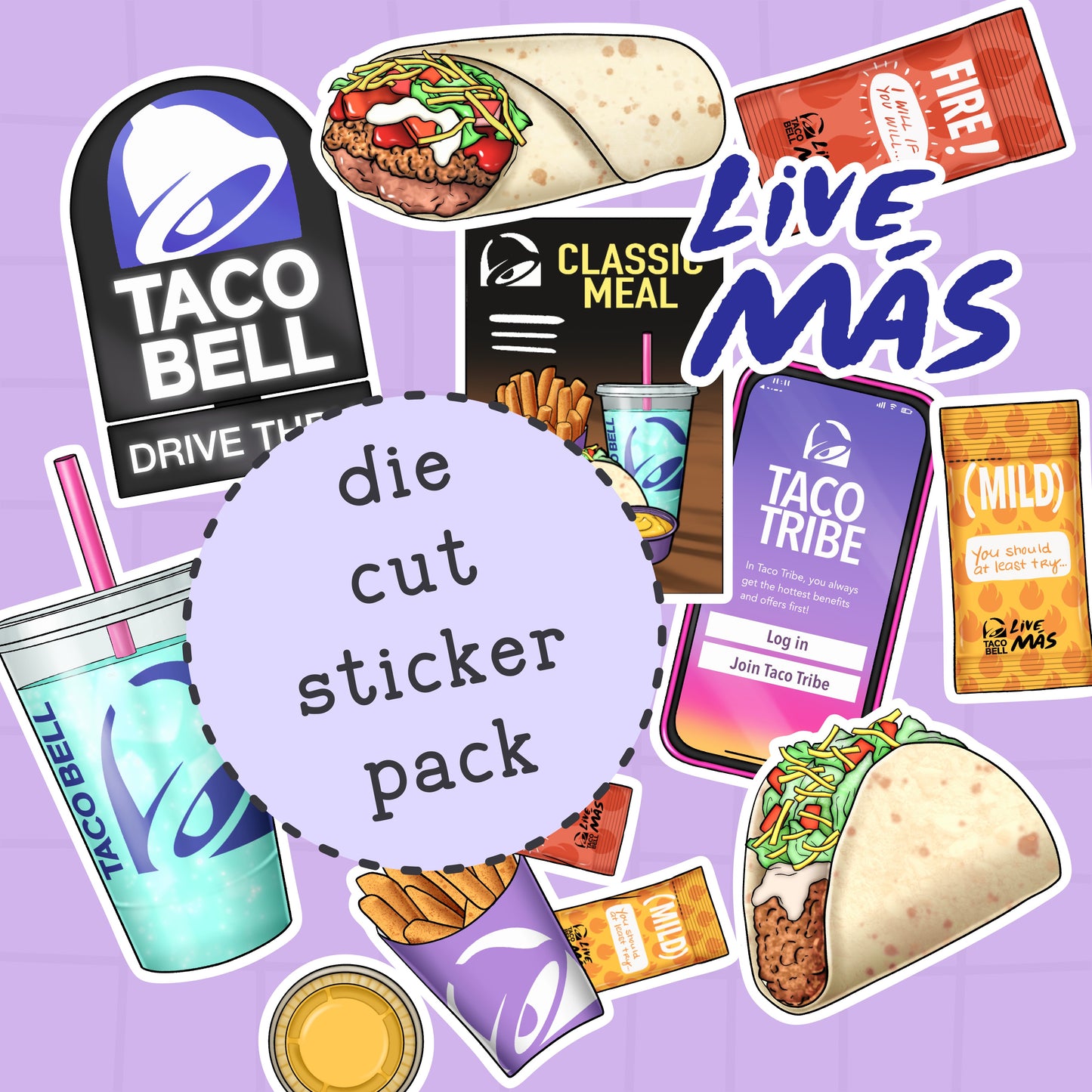 Live Mas Die Cut Sticker PACK - DCP131
