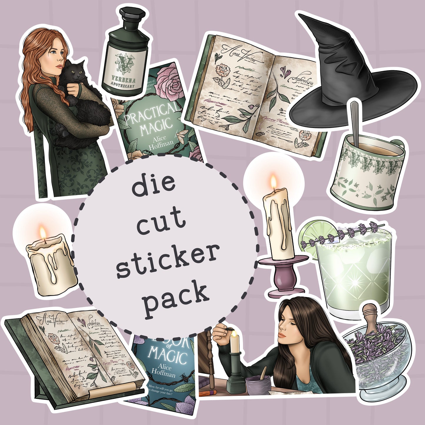 Practical Magic Die Cut Sticker PACK - DCP132