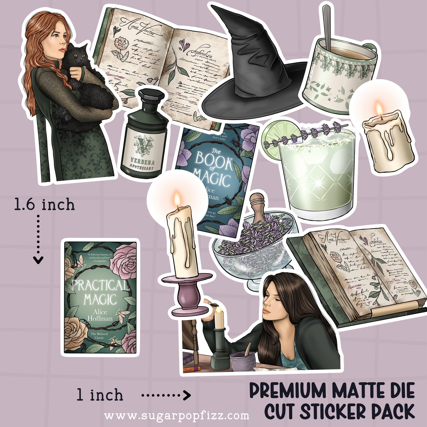 Practical Magic Die Cut Sticker PACK - DCP132