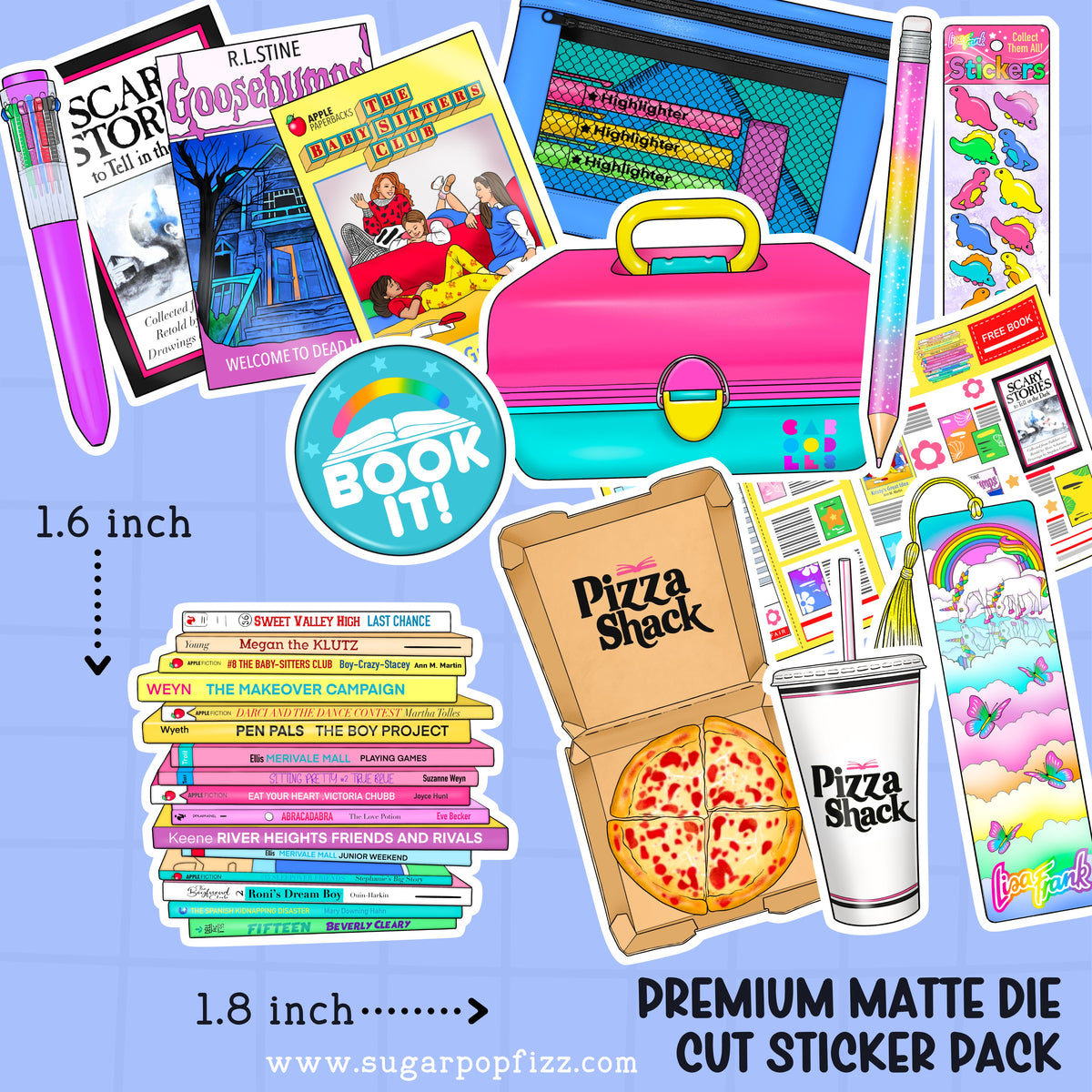 Book It Book Fair Die Cut Sticker PACK - DCP133