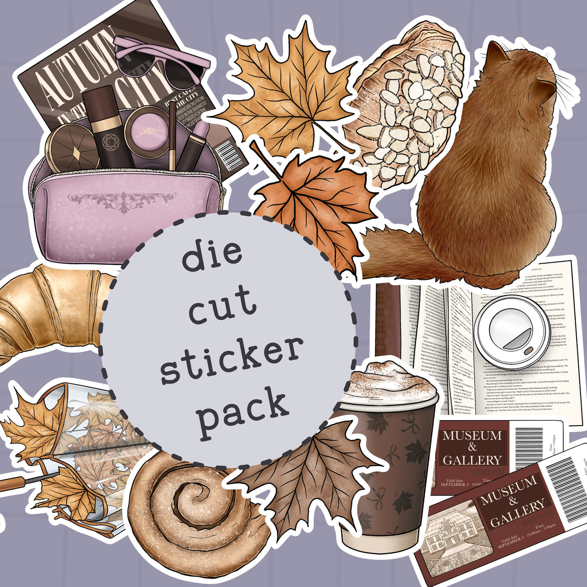 Autumn in the City Die Cut Sticker PACK - DCP134