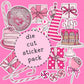 Pink Peppermint Die Cut Sticker PACK - DCP137