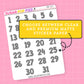 Sheet of numbers with a pink background andwithween clear and premium matte paper"