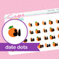 Oranges Date Dot Stickers -DD132