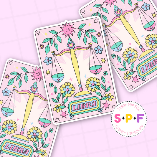 Libra Premium Matte Die Cut Sticker - DC137