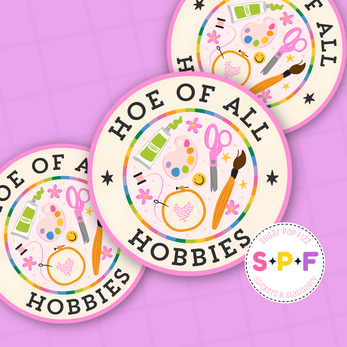 Hoe of all Hobbies Premium Matte Die Cut Sticker - DC167