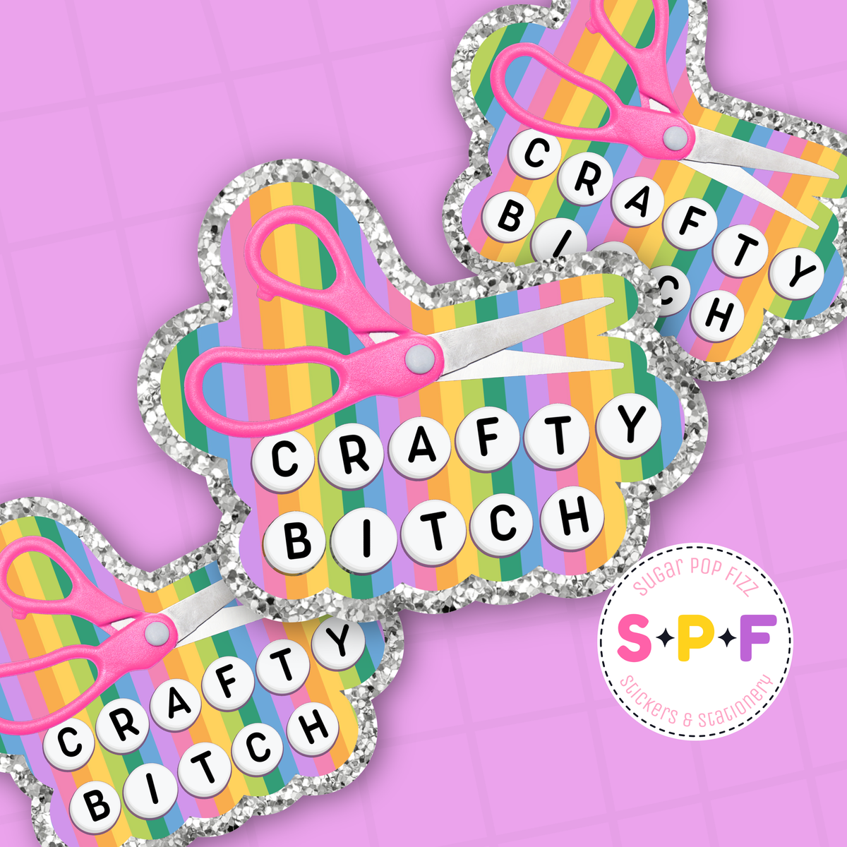 Crafty Bitch Premium Matte Die Cut Sticker - DC168