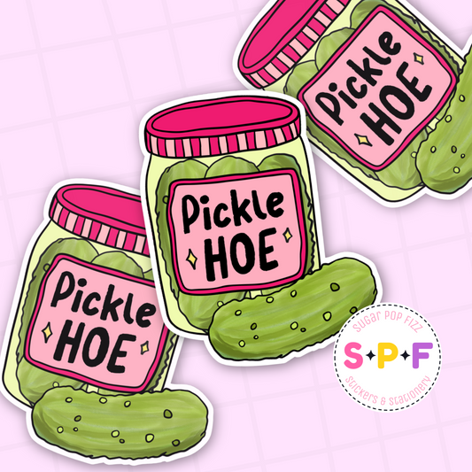 Pickle Hoe Premium Matte Die Cut Sticker - DC141