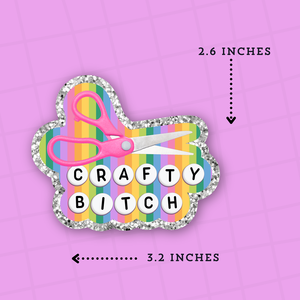 Crafty Bitch Premium Matte Die Cut Sticker - DC168