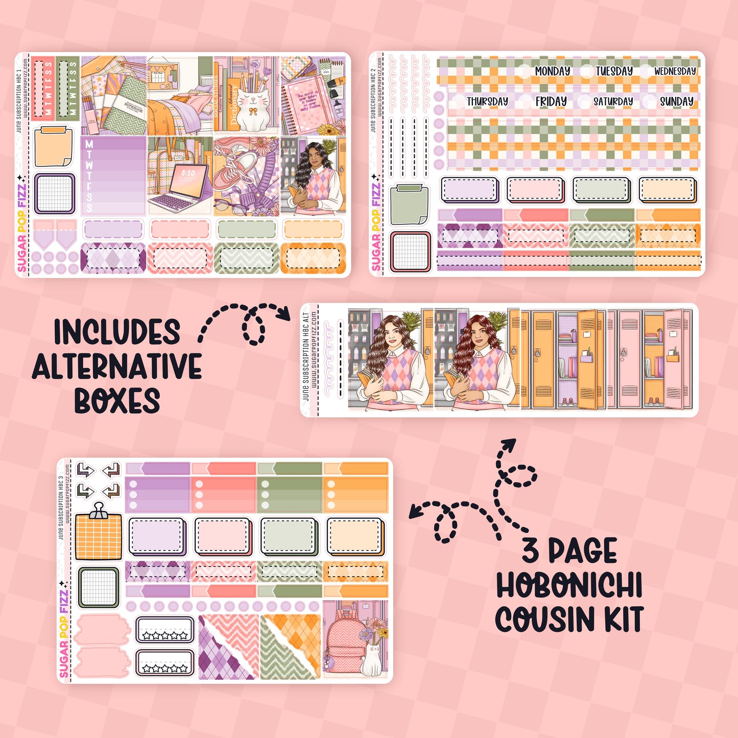 June Hobonichi Cousin Subscription Extras
