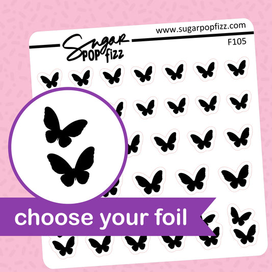 Butterfly - 3 Year Anniversary Foil Stickers - choose your foil - F105