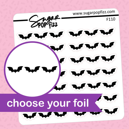 Bat Divider Foil Stickers - choose your foil - F110