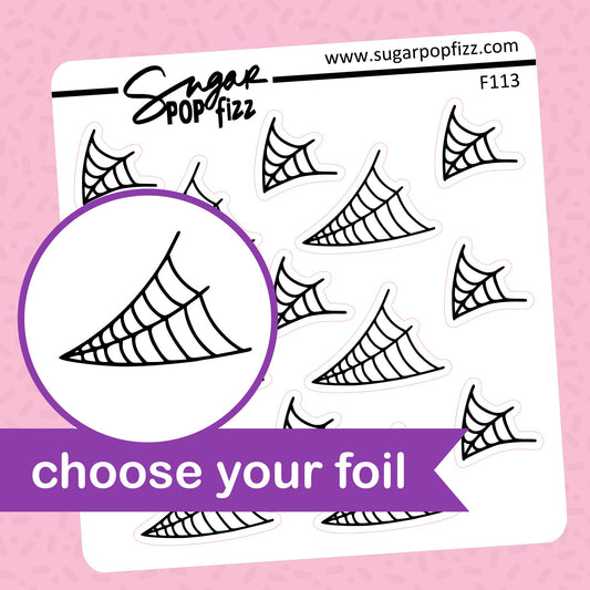 Spiderweb Swag Foil Stickers - choose your foil - F113