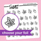 Fall Foilage Foil Stickers - choose your foil - F117
