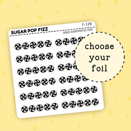 Peppermint Candies Foil Stickers - F128