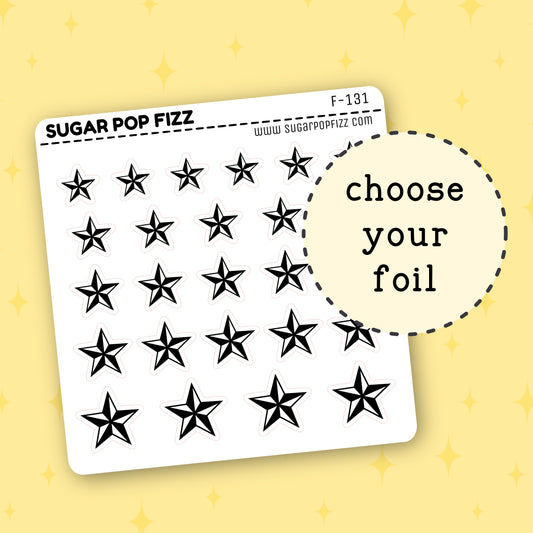 Stars Foil Stickers - F131