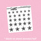 Punk (Nautical) Stars Foil Stickers - choose your foil - F131