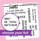 Reputation Quotes Foil Stickers - choose your foil - F133