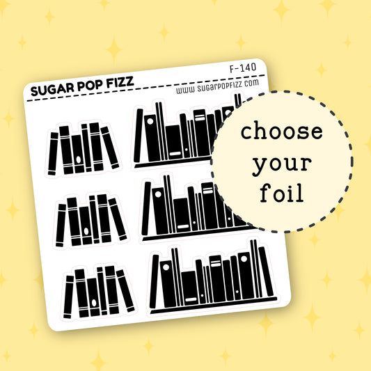 Books Foil Stickers - F140