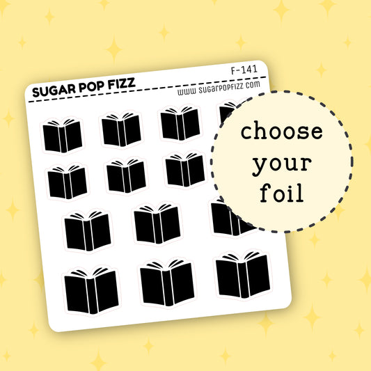 Books Foil Stickers - F141
