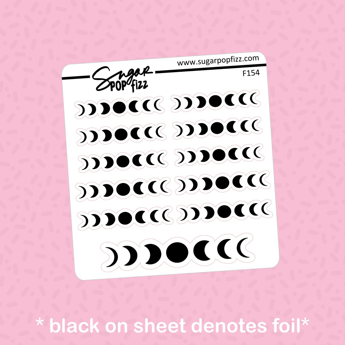 Moon Phase Foil Stickers - choose your foil - F154