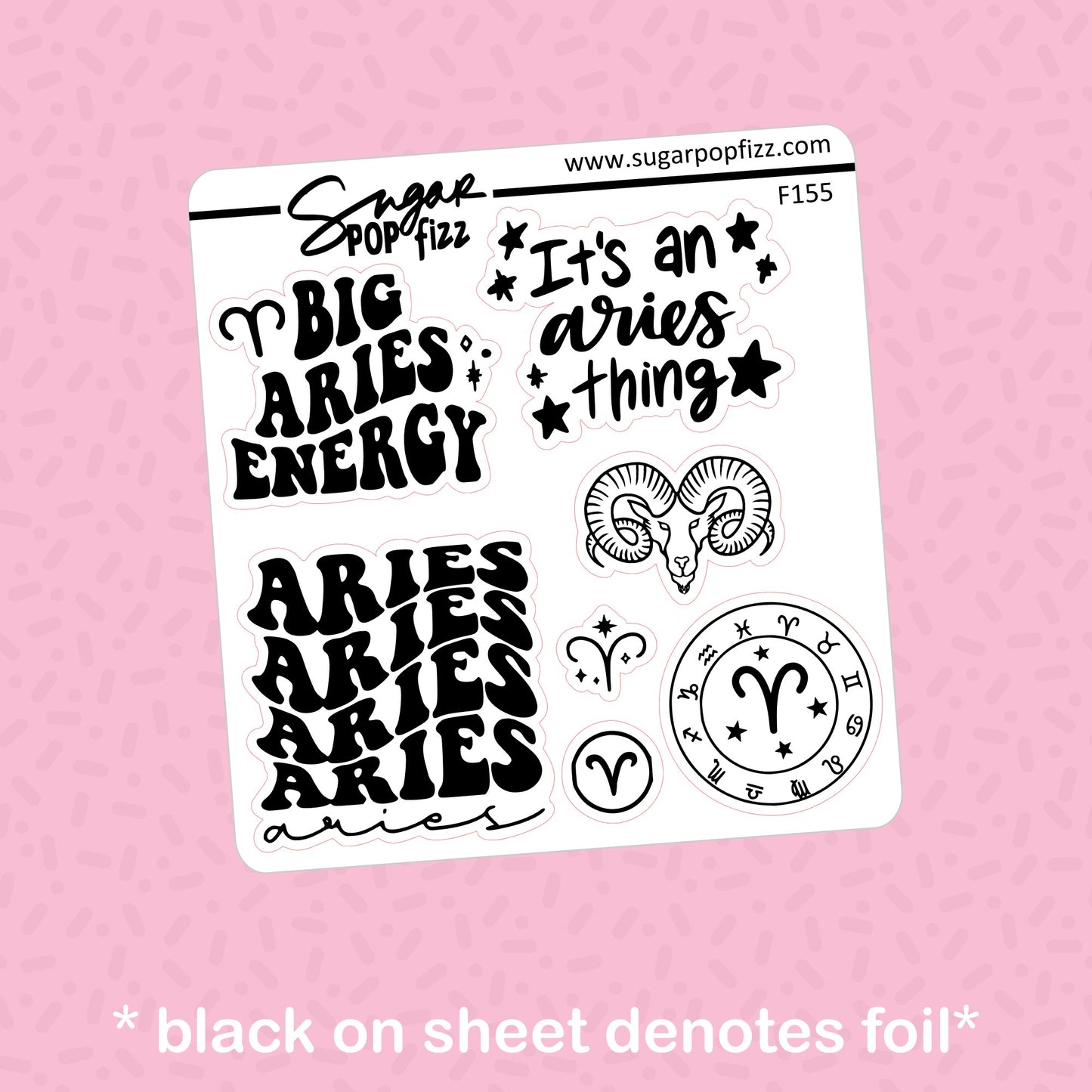 Aries Foil Stickers - choose your foil - F155