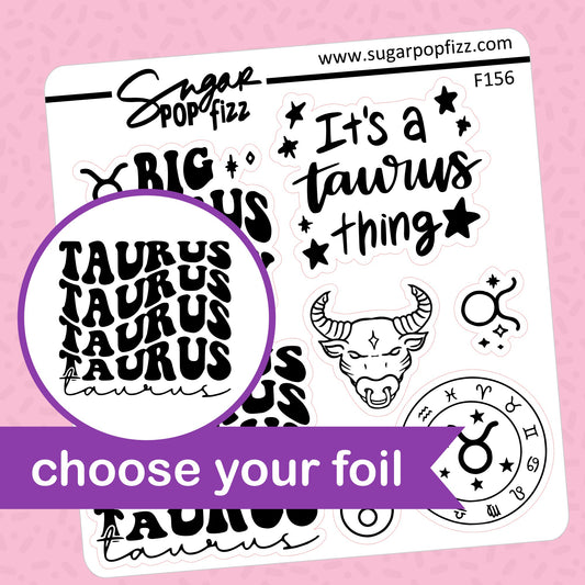 Taurus Foil Stickers - choose your foil - F156