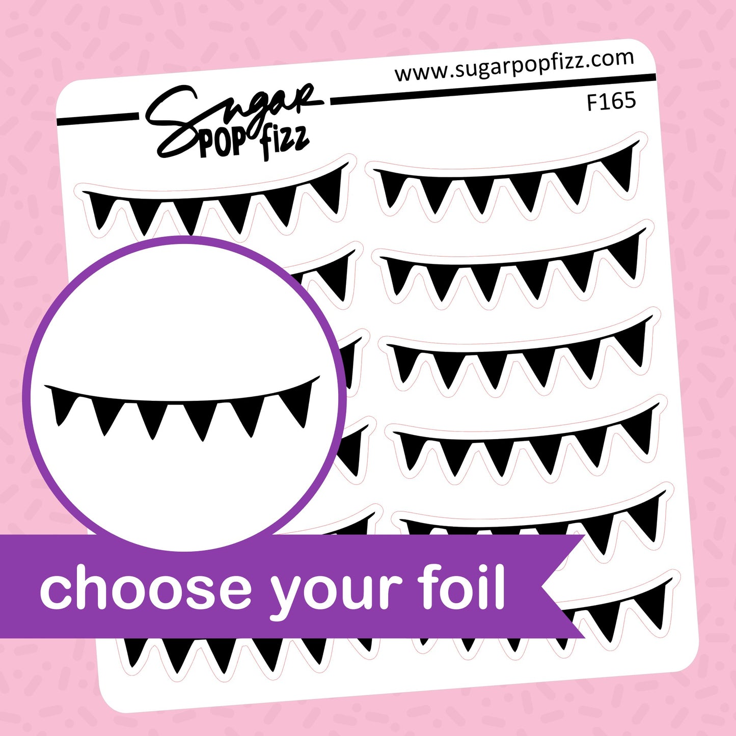 Banner Swags Foil Stickers - choose your foil - F165