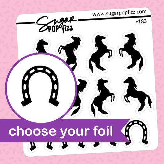 Horse Foil Stickers - choose your foil - F183