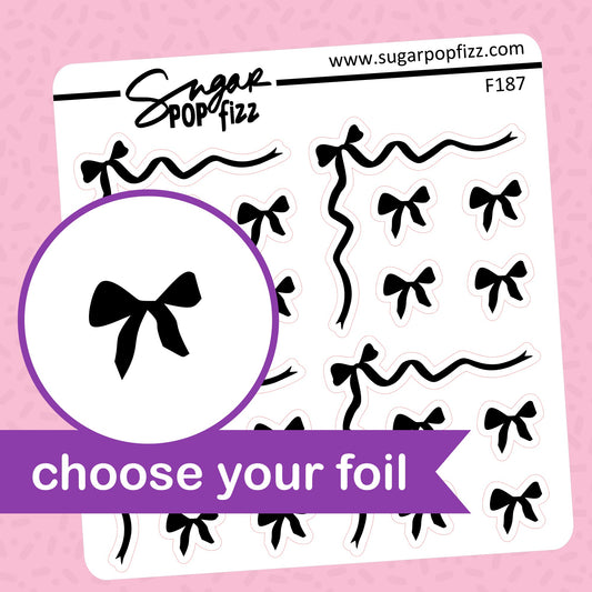 Bow Foil Stickers - choose your foil - F187