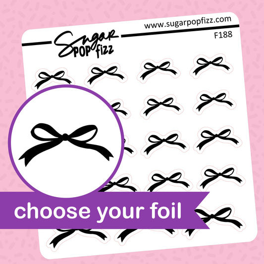 Bow Foil Stickers - choose your foil - F188