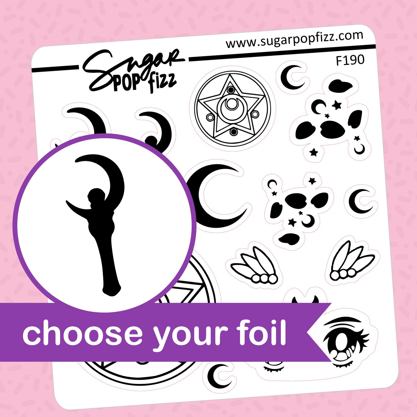 Moonie Magic Foil Stickers - choose your foil - F190