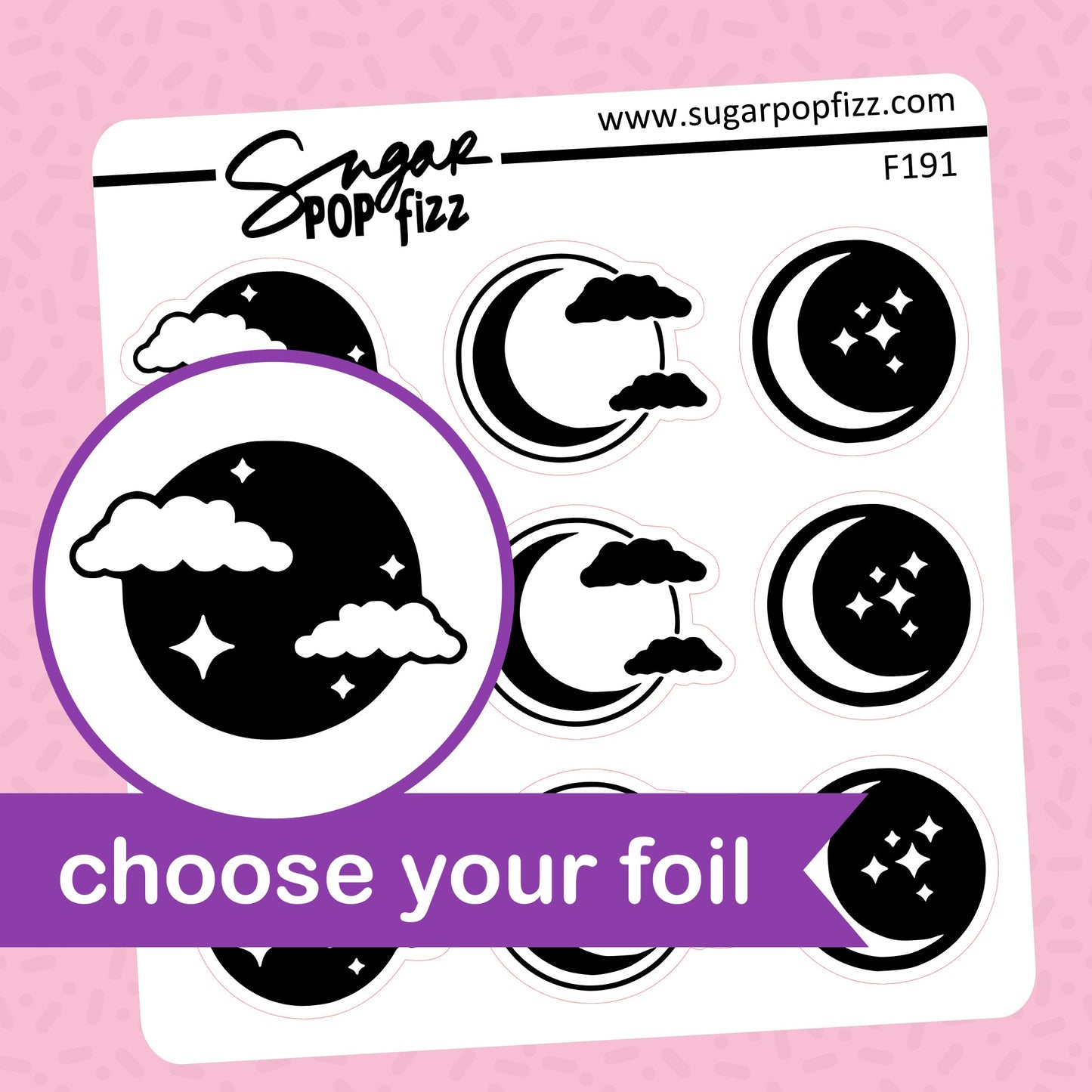 Night Sky Foil Stickers - choose your foil - F191