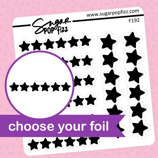 Stars Foil Stickers - choose your foil - F192