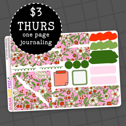 Floral - $3 Thursday - Journaling